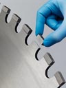 Zum Schneiden von Granit geeignetes Stammblatt mit angeklebten Schneidsegmenten – Klebtechnik aus dem Fraunhofer IFAM.