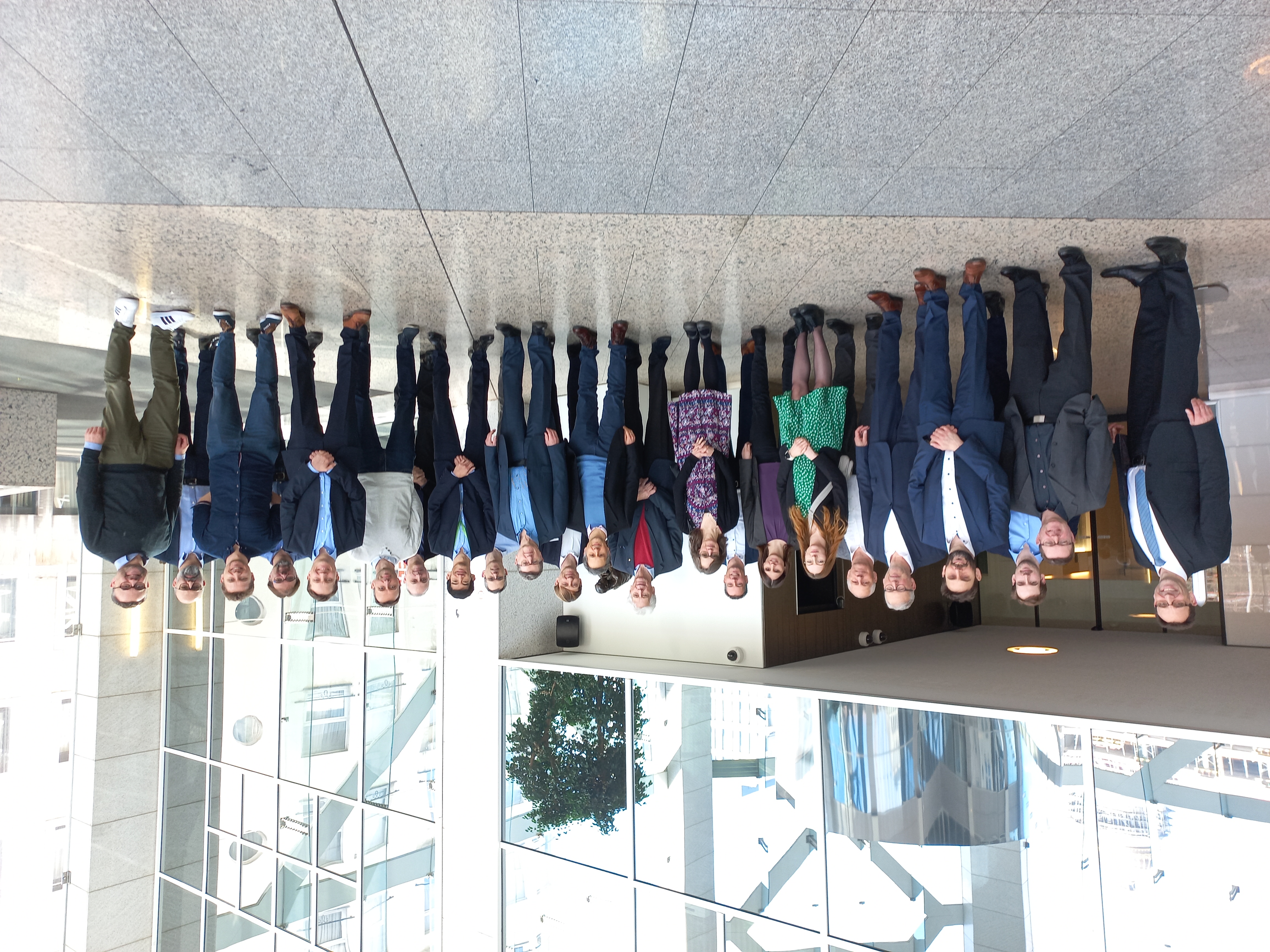 Clean Sky 2-Abschlusstreffen am 14. März 2024 im White Atrium Building in Brüssel mit den Gutachtern, dem Joint Undertaking und einem Teil des internationalen Teams, welches am »MFFD« mitgewirkt hat.
